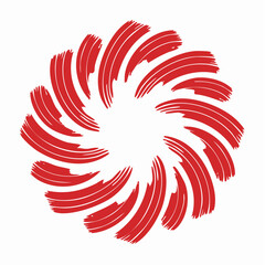 Naklejka premium Red Brush Stroke Swirl