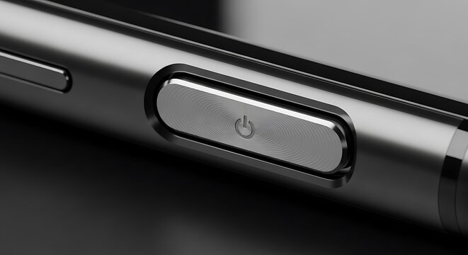 Close up view of a car door handle with lock button.