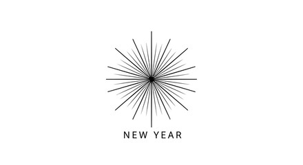 Obraz premium New Year Celebration Fireworks Design Element.
