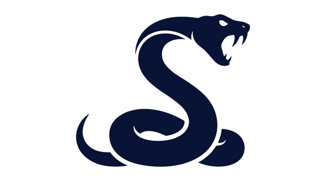 Snake rearing up with open fangs ready to strike icon