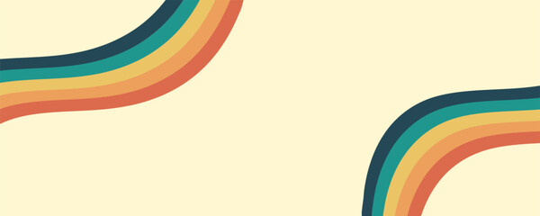 A vibrant and colorful abstract design featuring wavy lines on a pale background © Safdarali