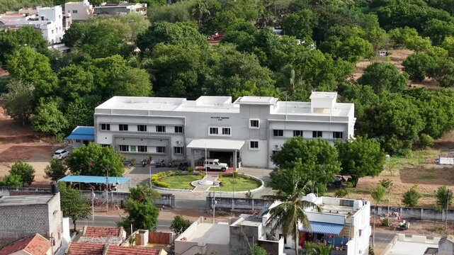 Goverment Office Building Drone View