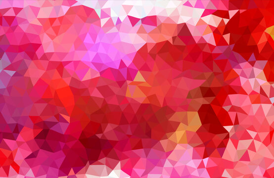 Red and Pink Geometric Low Poly Background