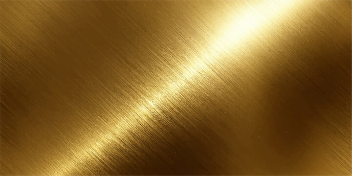 A metallic brushed gold texture background with a diagonal bright reflection, conveying luxury and elegance.