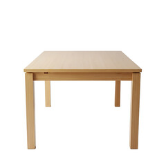 Fototapeta premium Minimalist wooden dining table isolated on transparent background