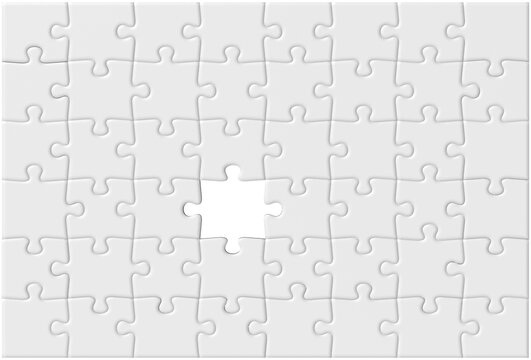 white puzzle with missing piece link
