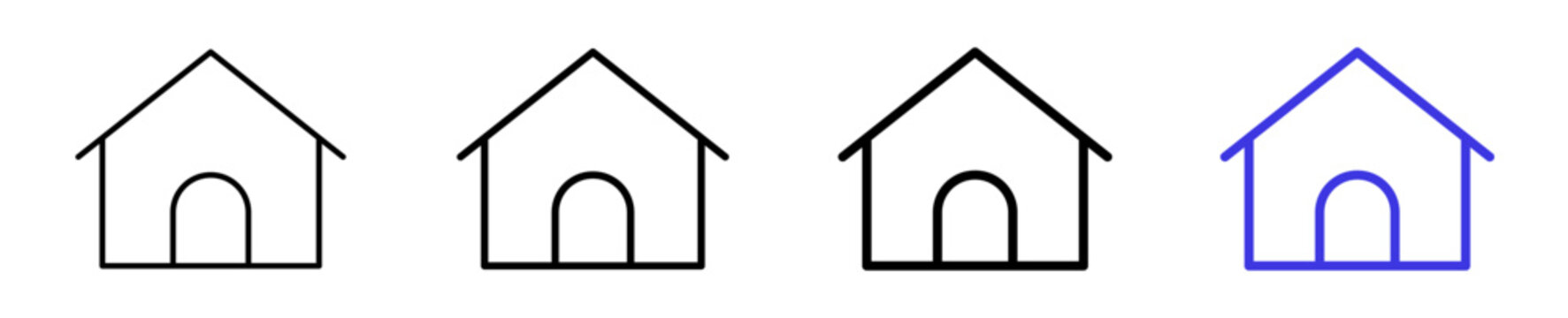 Home house main page homepage dashboard linear icon collection design. Editable vector stroke icons