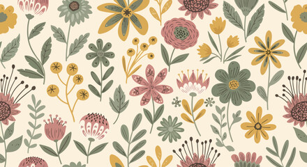 Scandinavian style beautiful small flower vector design © Lola