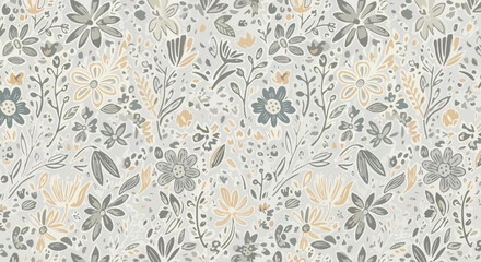Scandinavian style vintage floral design background pattern © Lola