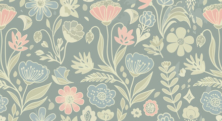 Scandinavian style vintage vector eps pattern design © Lola