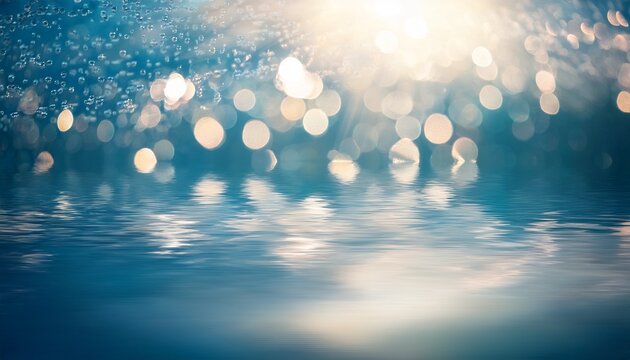 Soft Focus Shimmering Water Reflections With Creative Bokeh Shapes Flares