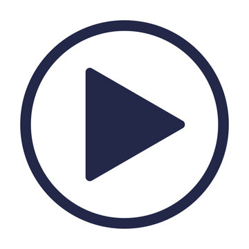 Play video symbol play button icon vector.