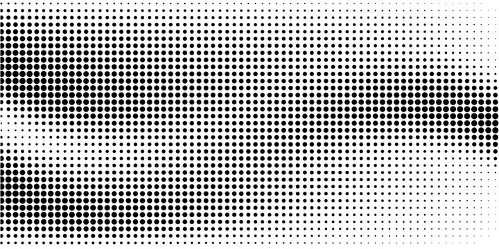 Black halftone dots collection background. Modern halftone dots vector, Pop comic style halftone circle gradient Vector isolated on white