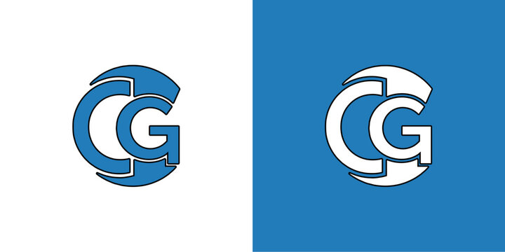 Letter CG monogram logo design for corporate branding.