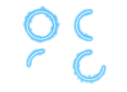 Blue lightning thunder loading progress circle effect
