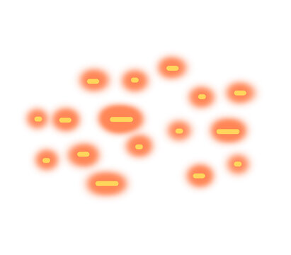 Red glowing bullet laser shot effect vector