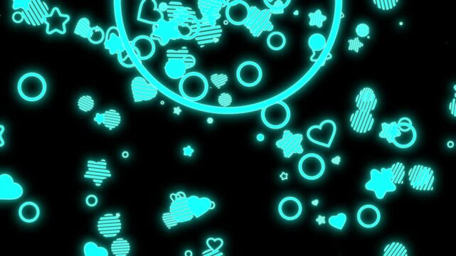 Impactful background video featuring floating light blue fancy objects
