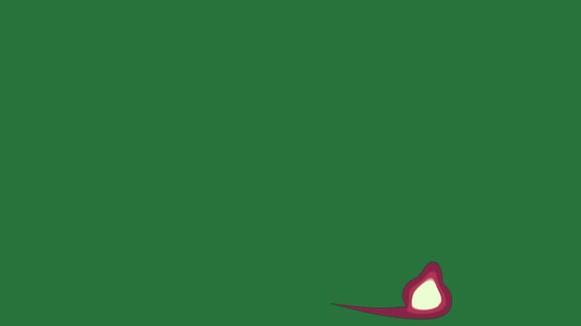 A green background with white border and red curved object on screen heart it circle shoe arrow green screen  design depth creative layers movement backgrounds