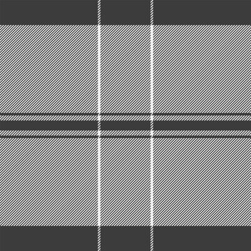 Handkerchief pattern plaid background, december check fabric vector. Native tartan texture textile seamless in grey and white colors.
