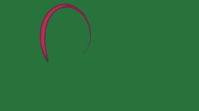 Red arrow on it and object circle white background border chili nose heart  movement frame style design gesture expression layers composition