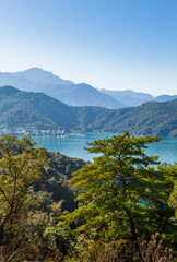 Naklejka premium Sun Moon Lake view in Taiwan