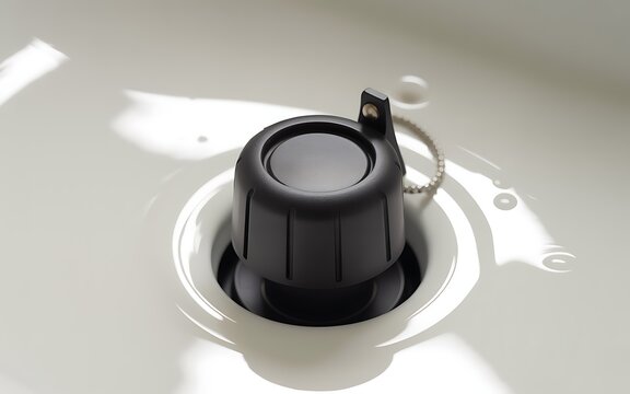 Black Plastic Sink Drain Plug Stopper Household Accessory Photo