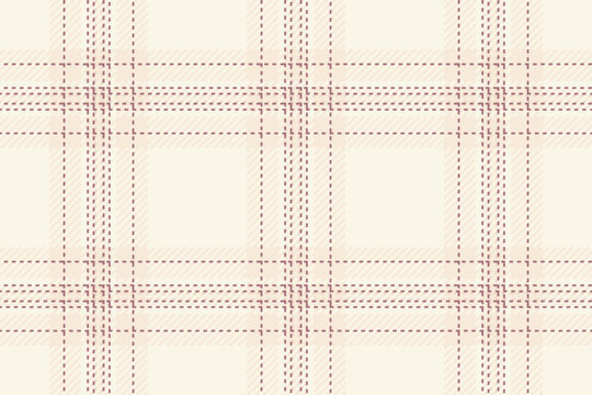 Summertime texture seamless check, napkin fabric pattern vector. Teenager textile background tartan plaid in old lace and antique white colors.