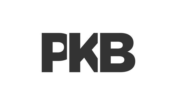 PKB logo design template with strong and modern bold text. Initial based vector logotype featuring simple and minimal typography. Trendy company identity.