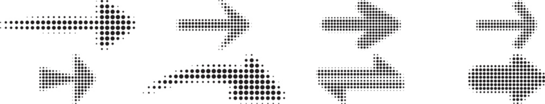 Creative geometric dot matrix patterns with cross and line designs