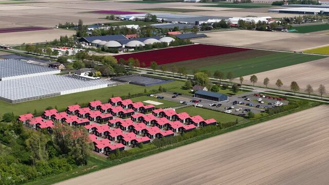 Aerial View of Temporary Housing and Asylum Center in The Netherlands