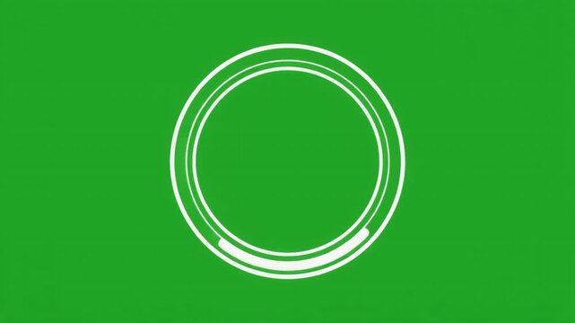 animated circular design elements on green screen background for video editing and motion graphics