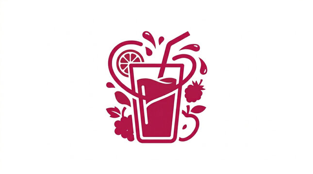 Vector ilustration of juice and fruit drink 
