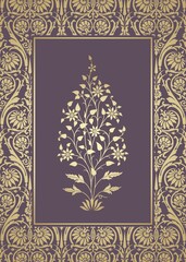 wedding card design, paisley floral pattern , India  © SIRIUS*