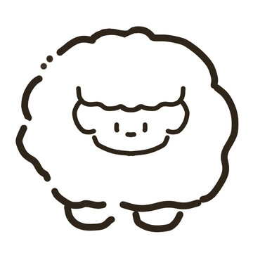 icon vector of a cute sheep