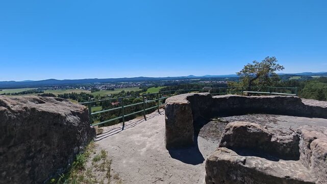 Juliina viewpoint near Ralsko overlooking scenic Bohemian landscape and forests