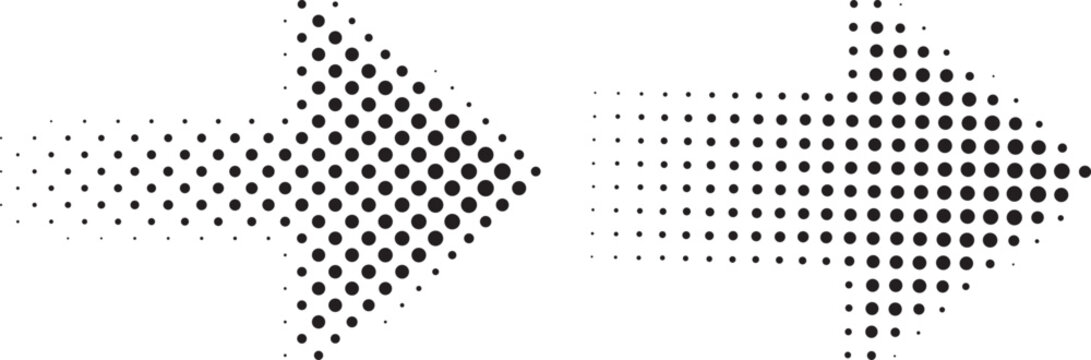 Halftone dots patterns with cross and lines effects design elements