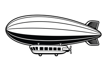 Vintage zeppelin airship flying in sky © Md. Alamin Mia