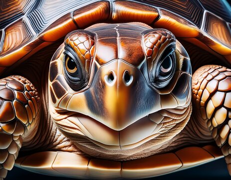 close up of a turtle s face