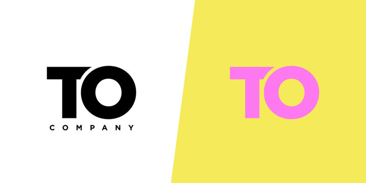 Letter T and O, TO logo design template. Minimal monogram initial based logotype.