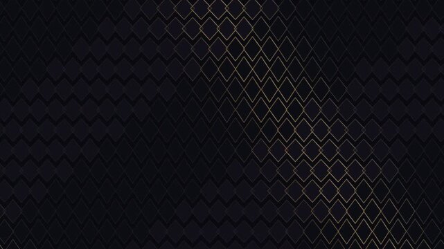 Golden light sweeping across dark luxury geometric diamond pattern
