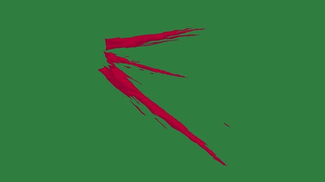 Red arrow on it and spider paint bird  expression creative figure design cartoonish scene illustration colorful gesture composition
