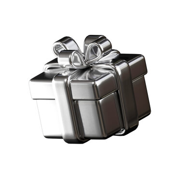 3d icon chrome gift