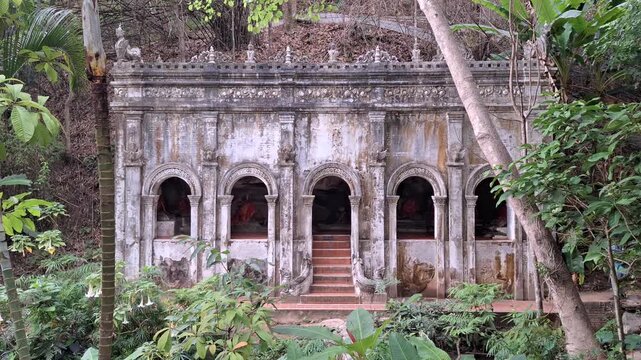 Wat Pha Lat, an ancient and serene temple hidden in the lush forest on the way up to Doi Suthep, Chiang Mai, Thailand. This historic site dates back over 600 years.