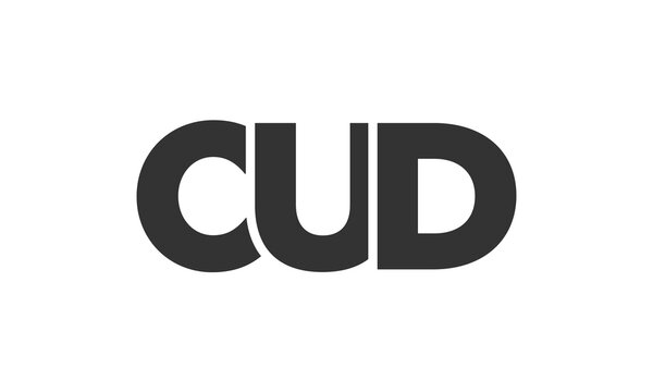 CUD logo design template with strong and modern bold text. Initial based vector logotype featuring simple and minimal typography. Trendy company identity.