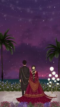 Indian traditional wedding invite motion background for digital invites and videos 3