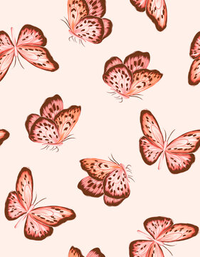 seamless pattern with butterflies