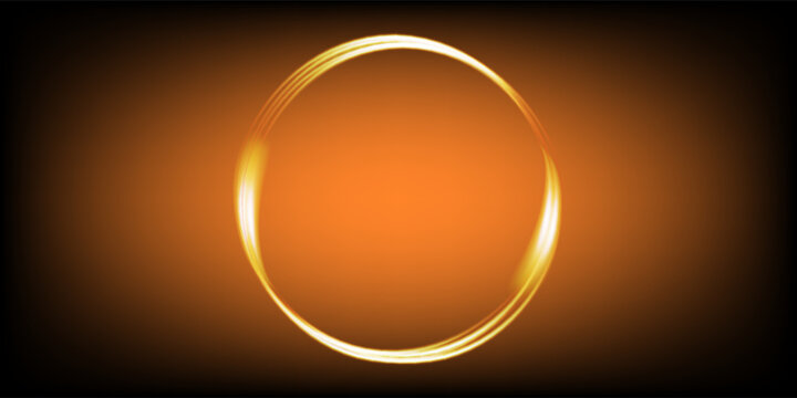 Abstract Glowing Circle, Elegant Light ring. Vector Illustration