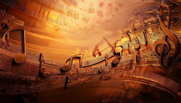 a background or wallpaper on a musical notation theme