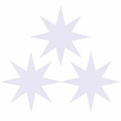 Obraz premium geometric lavender stars on white background starburst