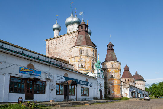 BORISOGLEBSKY, RUSSIA - MAY 23, 2026: At the ancient Saints Boris and Gleb monastery on a sunny May day. Borisoglebsky, Yaroslavl region